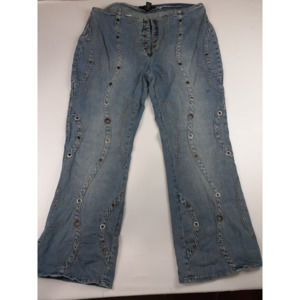 VENEZIA WESTERN BOOTCUT TIE FLY JEANS SZ 22